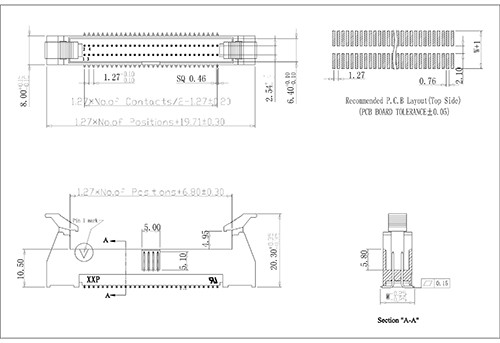 LHBM01 1.27x2.54mm Ejector Header SMT LHBM01 1.27x2.54mm Ejector Header SMT