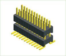 0Intestazione PIN da 0,8 mm Doppia fila Doppia plastica SMT PHAM02