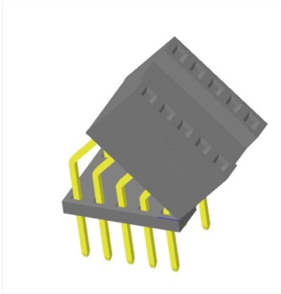 Intestazione a perno femmina a 45 gradi da 2,54 mm