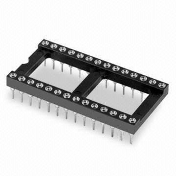 Presa doppia in linea DIP dritta da 2,54 mm